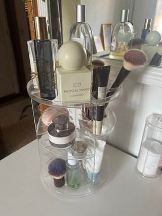 Organizador Maquillaje Giratorio Transparente