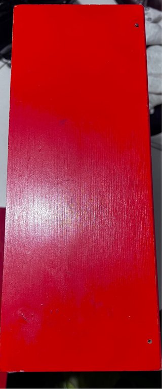Armadio bambole vintage legno rosso