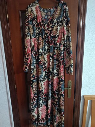 Vestido largo estampado otoño
