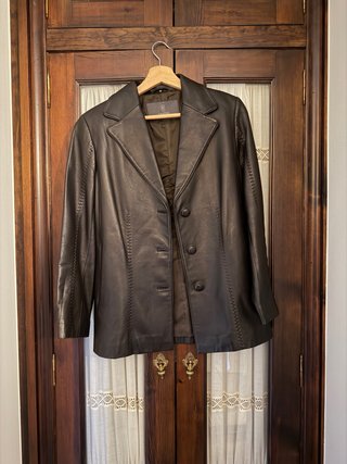 Chaqueta de piel marrón Talla 36
