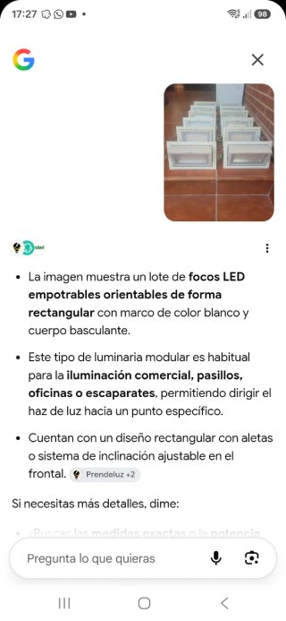 Lote 12 Focos LED Empotrables Cuadrados