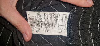 Pantalones negros de vestir a rayas