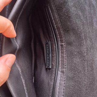 Bolso Zara Negro imita Piel Serpiente Cadena