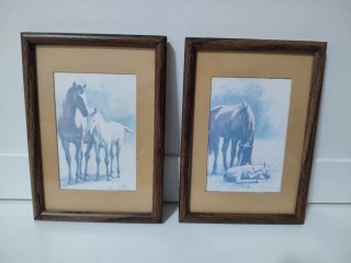 Set 4 Cuadros Vintage Caballos