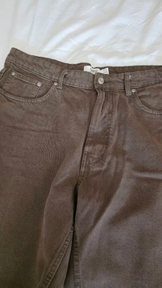 Pantalón vaquero marrón baggy fit talla 46