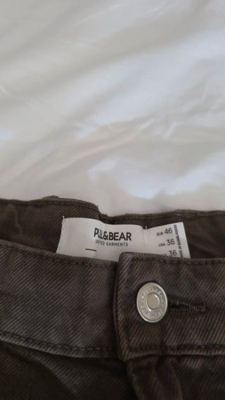 Pantalón vaquero marrón baggy fit talla 46