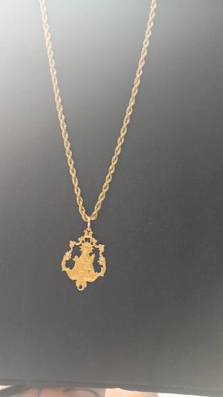 Cadena Salomónica y Colgante 18k 33g