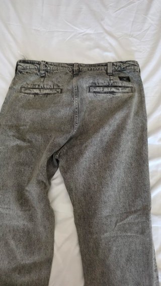Pull&Bear Pantalón Gris Ancho Baggy Fit Talla 46
