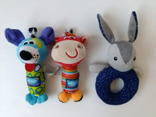 Lote 5 peluches estimulación bebé