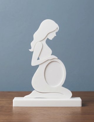 Figura embarazada marco recuerdo