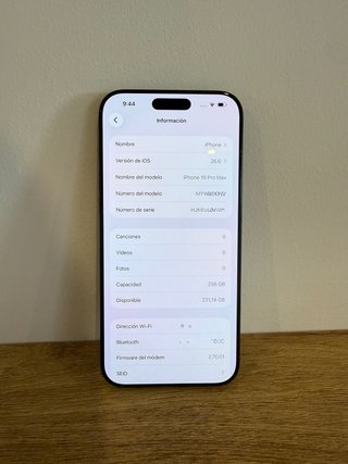 iPhone 16 Pro Max 256GB Titanio Negro