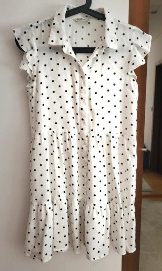 Vestido Stradivarius Bolinhas Pretas Tamanho M