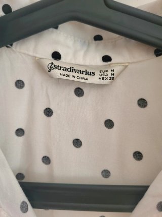 Vestido Stradivarius Bolinhas Pretas Tamanho M