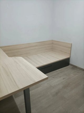 Escritorio modular madera y metal