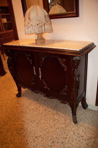 Mueble de entrada con espejo