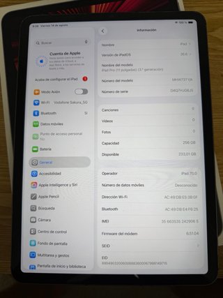 iPad Pro 11 m1 (5gen) 256gb sim