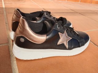 Zapatillas Refresh Talla 40 Mujer Negro/Plateado