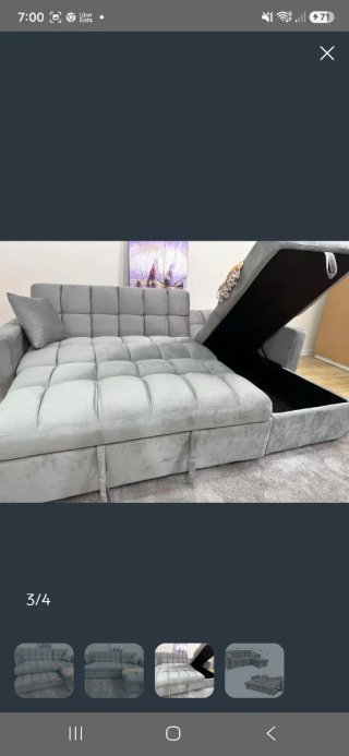 Sofá Cama Gris Nuevo Empacado