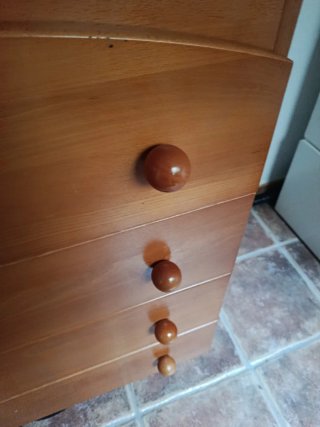Cómoda infantil de madera con cambiador