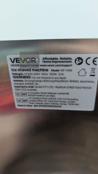 VEVOR Máquina comercial para hacer hielo raspado