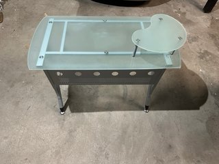 Mesa escritorio cristal y metal