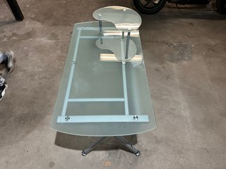 Mesa escritorio cristal y metal