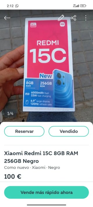 Xiaomi Redmi 15C 8GB RAM 256GB Negro