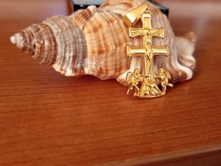 Cruz de Caravaca  para colgante Dorado [GRANDE]