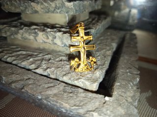 Cruz de Caravaca  para colgante Dorado [GRANDE]