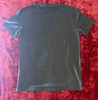 Camiseta Zara Negra Cuello Redondo Básica