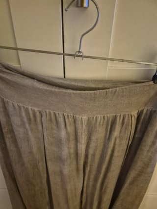 Pantalón tipo pareo taupe talla única