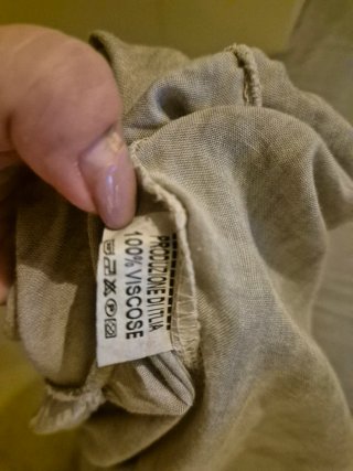 Pantalón tipo pareo taupe talla única