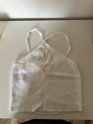 Top blanco Mango Talla M sin mangas