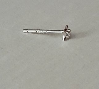 Pendientes pequeños plata y circón 'estrella'