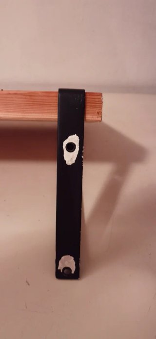 Estantería madera y metal negra