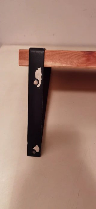 Estantería madera y metal negra