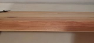 Estantería madera y metal negra