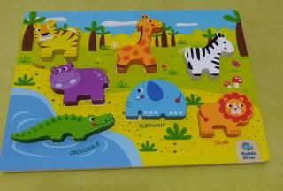 Puzzles de madera animales y vehículos