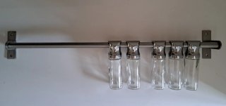Barra con 5 especieros de cristal