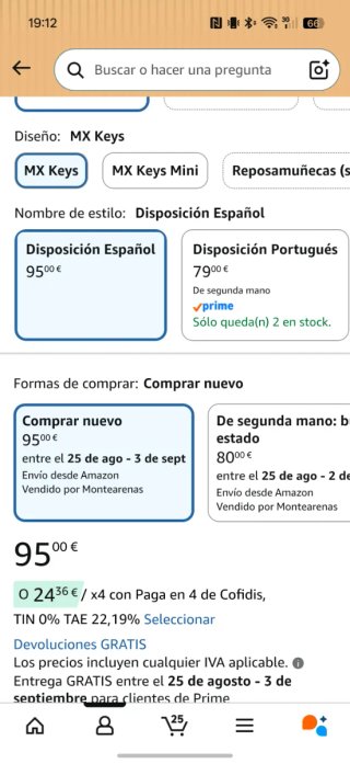 Teclado Logitech MX Keys Negro/Plata