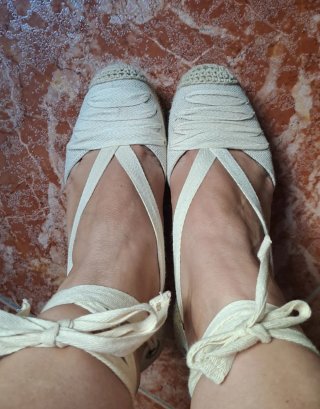Alpargatas Shif Tiras Beige Talla 38