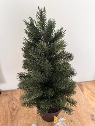 Mini árbol Navidad + adornos y ángel