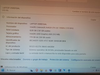 No regateo-Ordenador portatil LENOVO V15-IGL