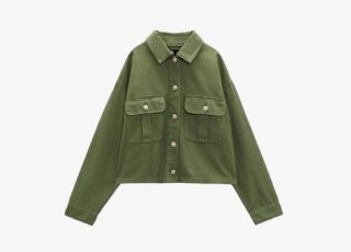 Chaqueta Zara verde militar