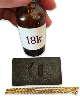 Cadena estilo barbada Oro 18k