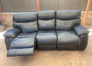Sofá reclinable 3 plazas negro