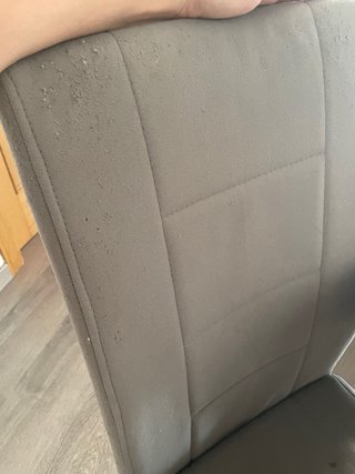 Conjunto 4 sillas comedor tela y metal