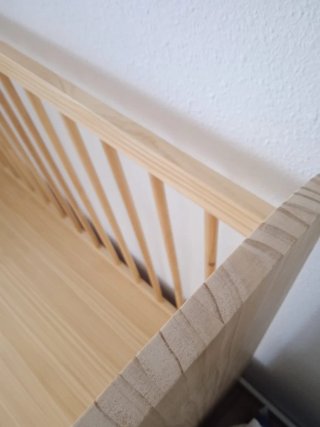 Cuna evolutiva madera + colchón + sábanas