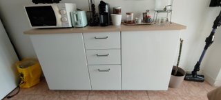 Mueble Aparador de Cocina + Mueble Alto Suspendido