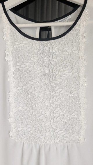 Blusa Pedro del Hierro blanca encaje